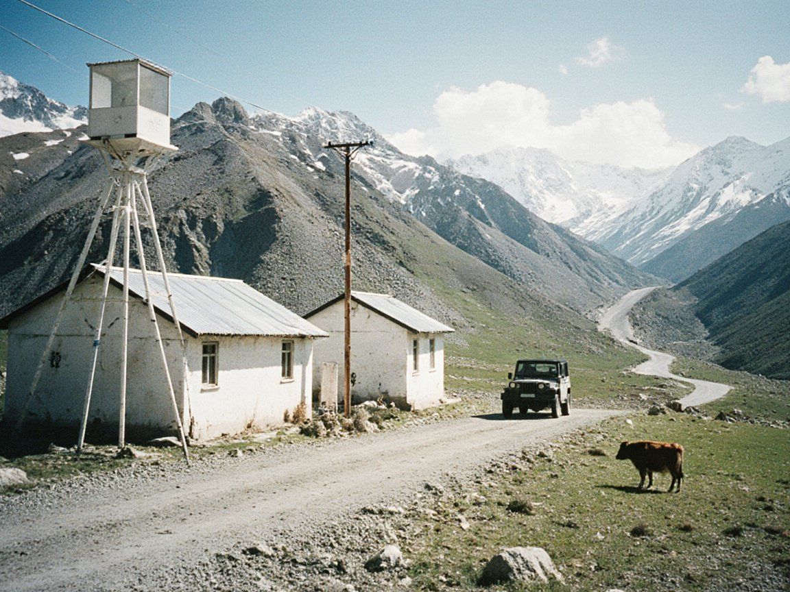 The weather station at Otmek, below the Otmek Pass on the old road