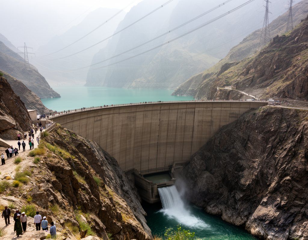 The Toktogul dam on the Naryn